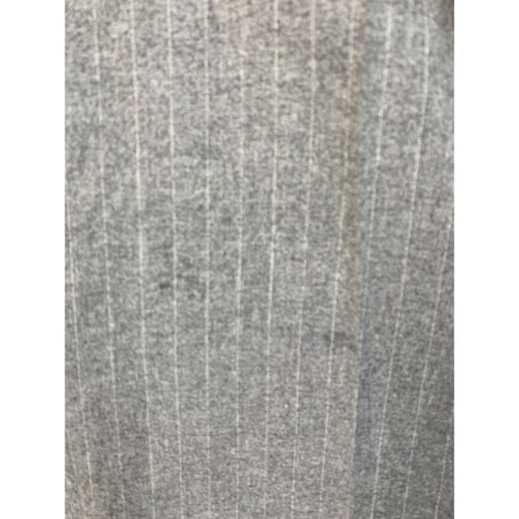 70s VTG Sz 12 Oscar De La Renta Pant Suit Wool Flannel Chalkstripe Wide Leg 6722 - Picture 8 of 14